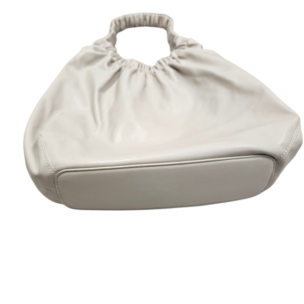 Oak + Fort Shoulder Bag Beige Ruched Vegan Leather Slouchy Hobo‎ Minimalist - Picture 3 of 10